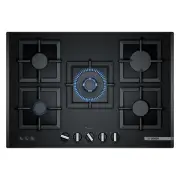 Bosch Series 6 Gas cooktop 75 cm Tempered Glass, Black PPQ7A6B21A
