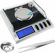 American Weigh Scales GEMINI-50 Portable Precision Modern Stainless Steel Digital Milligram Scale 50g x 0.001g (Black)