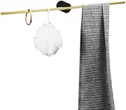 Towel Bar Wall Mount Towel Rack Stainless Steel Towel Rail Self Adhesive No Drilling Anti-Rust for Toilets Silver 60cm (Gold 50cm) LWX