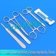5 PC CLASSIC SUTURE REMOVAL KIT SET (SCALPEL HANDLE #4+ 5 BLADES #24)
