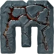LETAPCLAWTTT 7-inch black letter M Black Lava Wall Letters for Modern Home Decor - Add a Contemporary Flair to Your Space