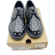 DR MARTENS 1461 Stud Black Wanama Leather Lace Up Oxfords Women's Size 5