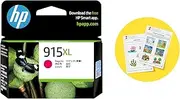HP 915XL Genuine Original Magenta Ink Printer Cartridge works with HP OfficeJet 8010, HP OfficeJet Pro 8020, HP OfficeJet Pro 8030 All-in-One Printer series - (3YM20AA)