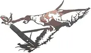 VILLFUL 1pc Outdoor Wall Decor Bird Dog Hanging Decor Iron Craft Hanging Garden Scene Pendant Home