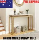 120 cm Faux Marble Top Console Table with Anti-toppling Kit for Hallway