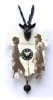 Kuckulino Black Forest Clock with quartz movement and cuckoo ch.. TU 3011 PQ NEW