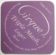 CIRQUE TRIPLE MASH LAGER Beer COASTER, Mat, Prosser, WASHINGTON, CLOSED 2000