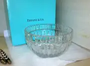 Tiffany & Co Crystal Large Atlas Centerpiece Bowl Roman Numerals New in Box