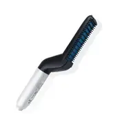 Multifunctional Men Hair Curler Comb Tool Quick Electric Heating Hair Brush Black and White