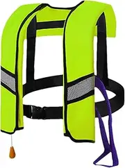 Adult Life Vest for Swimming - Classic Series Life Vest, Auto Inflatable Life Vest | Automatic Inflating Nylon Snorkeling Jacket Vest, Portable Buoyancy Jacket Snorkeling Vest for Paddleboarding,