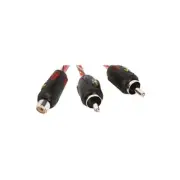 STINGER SI42YM 2-MALE & 1-FEMALE Y ADAPTER TWISTED PAIR RCA INTERCONNECT CABLE
