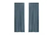 Marlow 2Pcs Chenille Blockout Curtains 132x250cm Blue