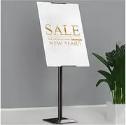Floor Sign Holder Poster Board Stand, Heavy Duty Floor Banner Stand, Adjustable Pedestal Sign Stand 355° Rotation Display Stand, Fit Wedding/Restaurant/Business