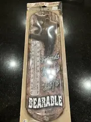 Rivers Edge Nostalgic Tin Thermometer BEARS “Friends Make Life Bearable”