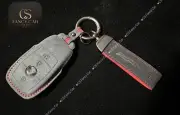 Premium Alcantara AMG key cover Keyring For Mercedes Key FOB Custom Made