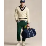 SALE POLO RALPH LAUREN LEATHER-TRIM CANVAS DUFFEL 旅行大容量背包