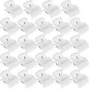 Syhood 24 Pieces Hot Roller Clips Plastic Hair Curler Claw Clips Replacement Roller Clips for Women Hair Section Styling