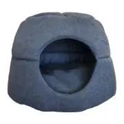 Woof 2 in 1 Pet Bed Tent Cozy Hideout Removable Cushion For Dog & Cat Cave Blue