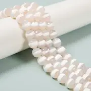 White Stripe Tibetan Agate Faceted Round Beads 8mm 10mm 12mm 15.5" Strand