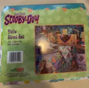 Scooby Doo Twin Sheet set bed set NEW Thumb Print by Dan River 1999 Made in USA