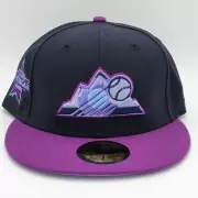 New Era 59FIFTY MLB Hat - Colorado Rockies - Grape Jelly - 7 1/2 Fitted