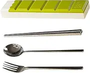 Portable Tableware Set, Travel Utensil Set, Cartoon Utensil Set Made of Stainless Steel, Portable Cutlery Set, Lightweight Tableware Set with Liquid Compartment