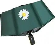 [Haofy] Stylish Dark Green Outdoor Rain Shade, Automatically Foldable, Windproof, Constant Sun Protection Rain Screen with Strong Wind, Light and Portable for