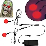 Ygmylandbb Electroluminescent Panels, EL Panels Light, Round Neon Eyes Decorative el Illumination Glowing Eyes for Cosplay DIY or Halloween Christmas Decoration(30mm,Red)