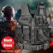Military Jacket Vest Tactical Molle Combat SWAT Plate Carrier Assault Airsoft AU