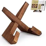 Kaiounni Rustic Cookbook Stand – Handmade Wooden Recipe Book Holder, Perfect for Kitchen Decor, Multifunctional Cookbook Stand, Cook Book Stand, Recipe Book Stand, Stylish Book Stand.