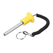 10mm x 80mm Weight Stack Pin with Pull Rope Magnetic Strength Training Yellow
