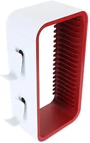 Video Game Storage Tower with 18 Slots 4 Hooks, Game Holder Game Disk Rack, Universal Space Saving Shelf for Game Switchs, Blu Ray Disks
