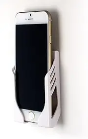 Dockem Koala Wall Mount for iPhone 16, 15, 14, 13 Series, Galaxy S25, S24, Pixel 9 – Damage-Free Dock with 3M Command Strips, Holds Phones up to 11mm Thick [White]