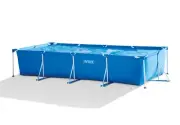 4.5m INTEX XL Rectangle Metal Frame Swimming Pool Above Ground + Filter Pump