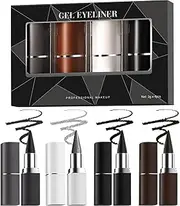 Waterproof Eye Liner Pencil | Smudge Proof Liquid Eye Liner | 4 Colors Portable Girls Cosmetics, Easy to Apply Makeup for Daily Life, Wedding, Prom