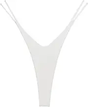 [HOUDISAM] Charm Chain Simple Sexy High-Split Thong Cotton Ladies Double Bikini Style Thin Belt Underwear