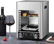 Indoor Commercial Steak Grill,High-Temperature Grill Device Steak Grill Indoor,1700W Automatic Steak Smoker Grill,10Min Timer/200-800℃ Indoor Grill Tabletop Broiler,for Beef Chicken Vegetables