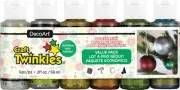 Craft Twinkles Glitter Paint Value Pack 6/Pkg Christmas