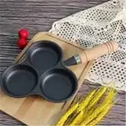 Nonstick Egg Frying Pan 3/4 Hole Pancake Pan Hamburg Maker Omelet Pan Steak