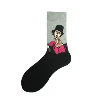 在飛比找蝦皮購物優惠-[Dilan] 戴帽子的珍妮 莫迪里安尼 名畫 襪子 男襪 
