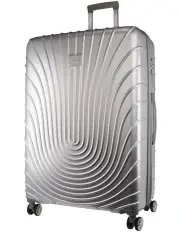 [PIERRE CARDIN] Palais 80cm Large Hard-Shell Suitcase in Silver