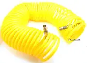 1/4" x 50' Recoil Air Hose Re Coil Spring Ends Pneumatic Compressor Tool