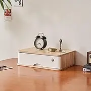 Desktop Organizer Storage Box - Desktop File Cabinet, Desktop Drawer Cabinet with Lock, Wooden File Cabinet, 1/2/3/4 Tier Flat File Cabinet Storage, D