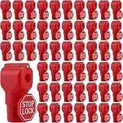 FUNSUEI 150 PCS 6mm Peg Hook Locks, Red Anti Sweep Theft Stop Lock, Retail Shop Anti Theft Lock Stop Locks Pegboard Display Hook Lock for Malls, Retail Goods, Garage Tools, Phone Accessories