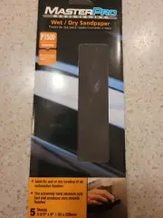 MASTERPRO WET/DRY SANDPAPER P1500 GRIT 5 SHEETS