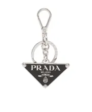 Prada Logo Lettering Keyring One size Black