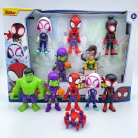 在飛比找蝦皮購物優惠-正版漫威蜘蛛人和他的神奇朋友們 格溫 綠魔俠 可動Q版玩具 