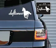 Printbeat Deftones Pony Vinyl Decals Stickers for Cars, Vans, Trucks, and laptops (White4X8.5)