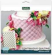 Katy Sue Continuous Quilting Silicone Mold for Cake, Cookie Decorating, & Craft. A Quilted Texture Mold to Use with Fondant, Sugar Paste, Gum Paste, & Air Dry Clay from Katy Sue Designs Fondant Molds