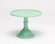 Mosser Glass USA Vintage Style Cake Stand Jadeite Green 9 inch
